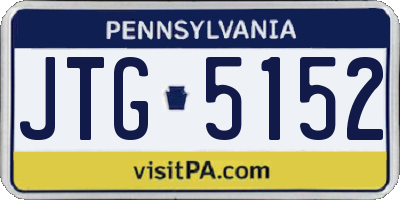 PA license plate JTG5152