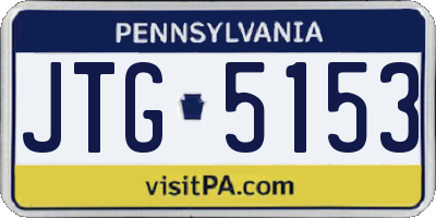 PA license plate JTG5153