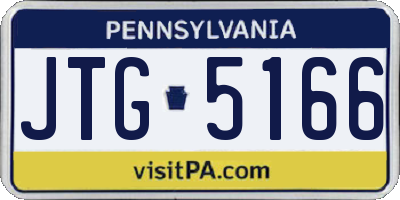 PA license plate JTG5166