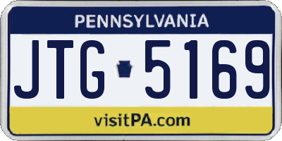 PA license plate JTG5169