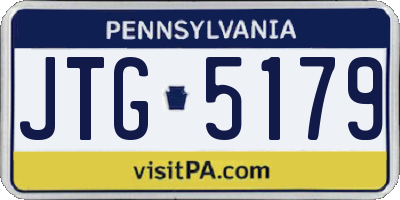 PA license plate JTG5179