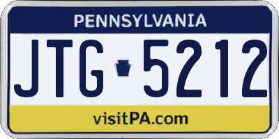 PA license plate JTG5212