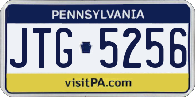 PA license plate JTG5256