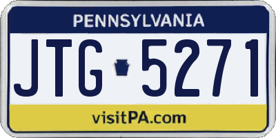 PA license plate JTG5271