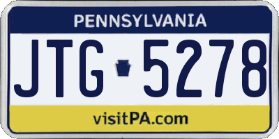 PA license plate JTG5278