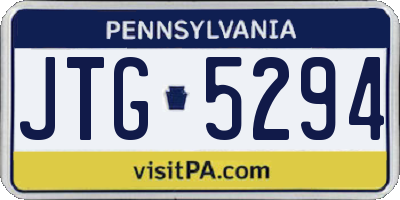 PA license plate JTG5294