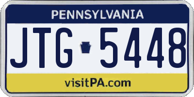 PA license plate JTG5448