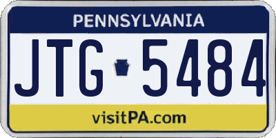 PA license plate JTG5484