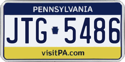 PA license plate JTG5486