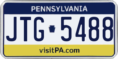 PA license plate JTG5488