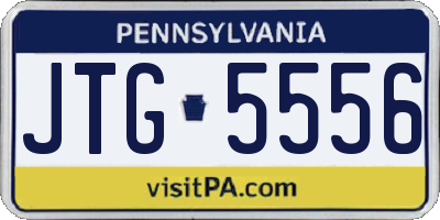PA license plate JTG5556