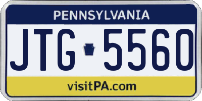 PA license plate JTG5560