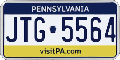 PA license plate JTG5564
