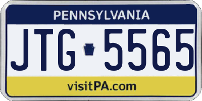 PA license plate JTG5565