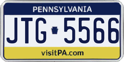 PA license plate JTG5566