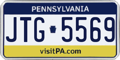 PA license plate JTG5569