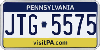 PA license plate JTG5575
