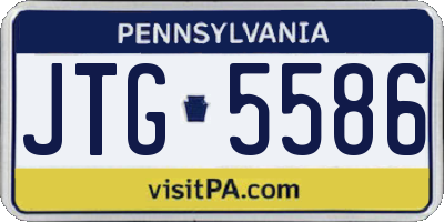 PA license plate JTG5586