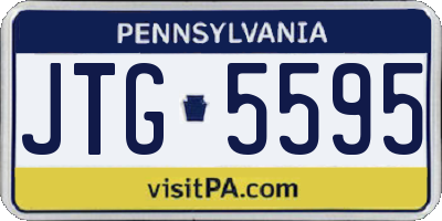 PA license plate JTG5595