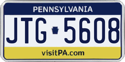 PA license plate JTG5608