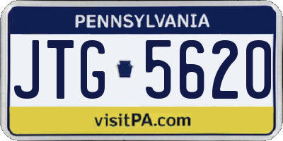 PA license plate JTG5620