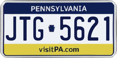 PA license plate JTG5621