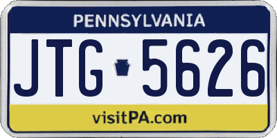 PA license plate JTG5626