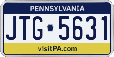 PA license plate JTG5631