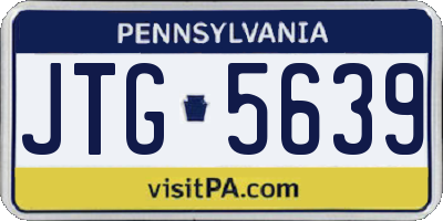 PA license plate JTG5639
