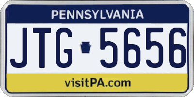 PA license plate JTG5656