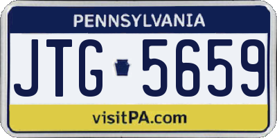 PA license plate JTG5659