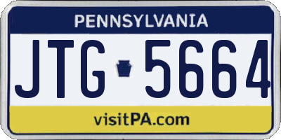 PA license plate JTG5664