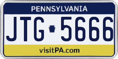 PA license plate JTG5666