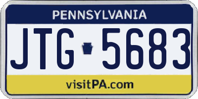 PA license plate JTG5683