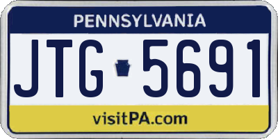 PA license plate JTG5691