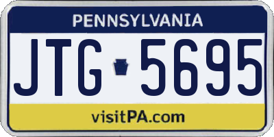 PA license plate JTG5695