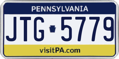 PA license plate JTG5779