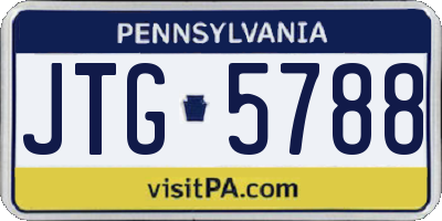 PA license plate JTG5788