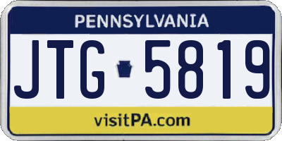 PA license plate JTG5819