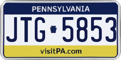 PA license plate JTG5853