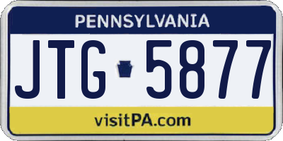 PA license plate JTG5877
