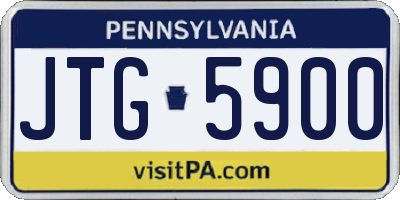 PA license plate JTG5900