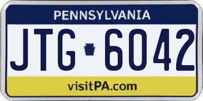 PA license plate JTG6042