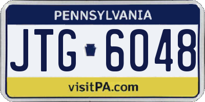 PA license plate JTG6048