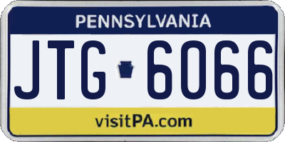 PA license plate JTG6066