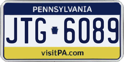 PA license plate JTG6089