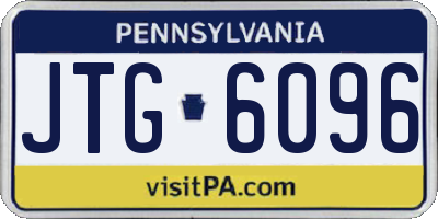 PA license plate JTG6096