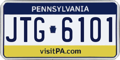 PA license plate JTG6101