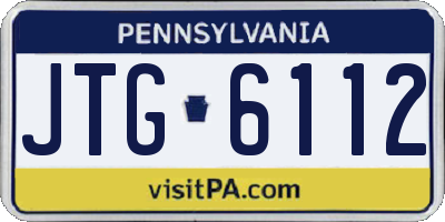 PA license plate JTG6112