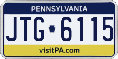 PA license plate JTG6115